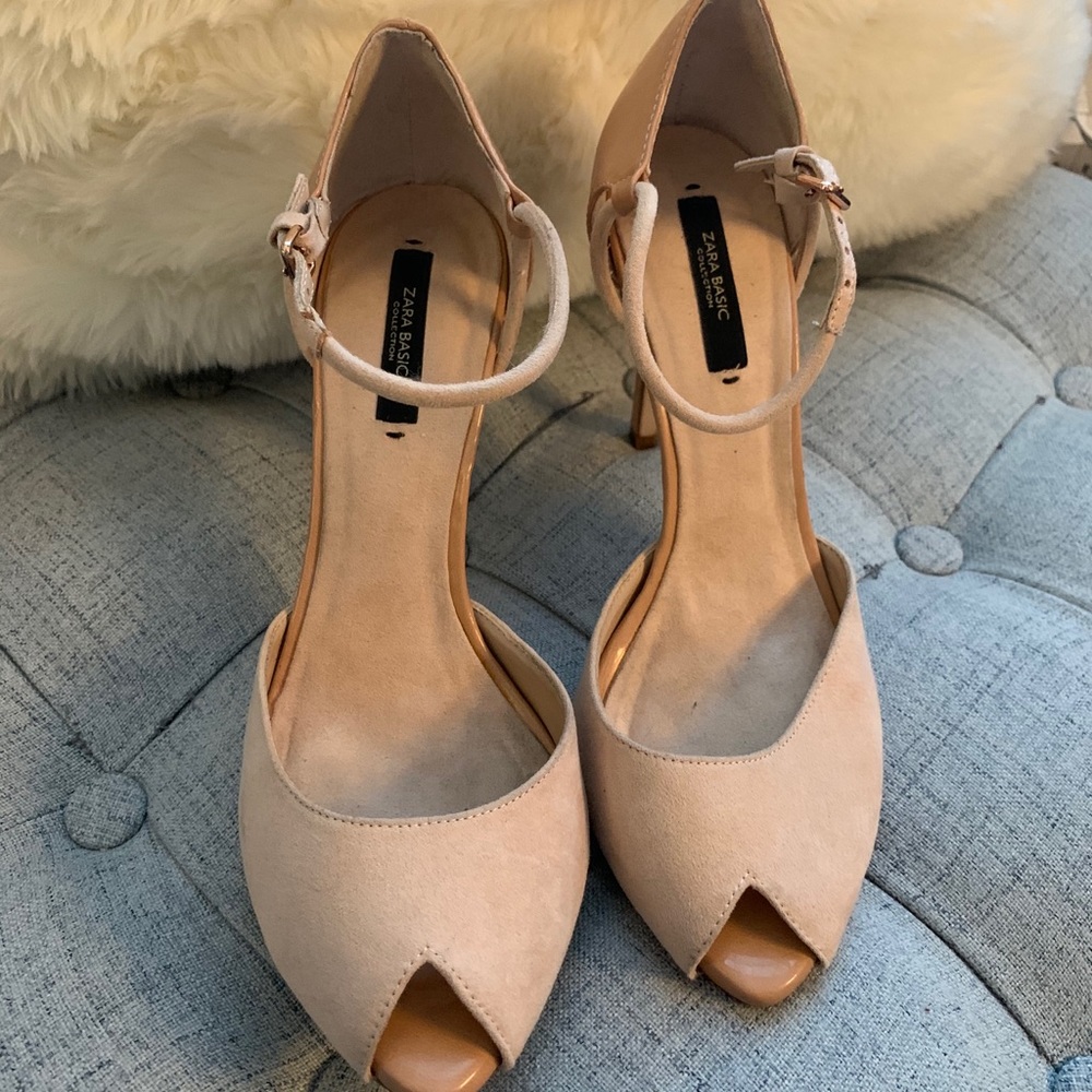 Zara peep toe heels